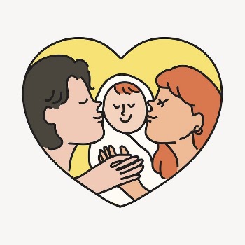 Family kissing baby clipart, loving | Free PSD Illustration - rawpixel