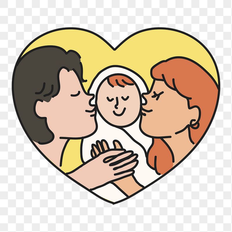 Family kissing baby png sticker, | Free PNG Illustration - rawpixel
