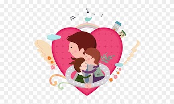 Family Love Father Daughter Illustration - Portable Network Graphics