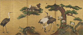 family of cranes under the boughs | Free Photo - rawpixel