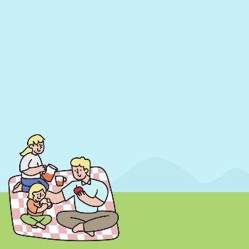Family picnic background, cute cartoon | Free Photo - rawpixel