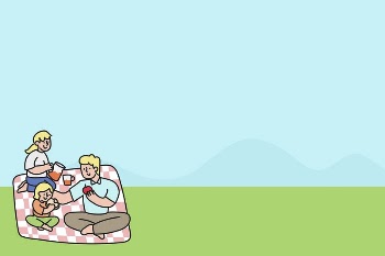 Family picnic background, cute cartoon | Free Vector - rawpixel