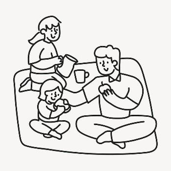Family picnic doodle clipart, leisure | Free Vector Illustration - rawpixel