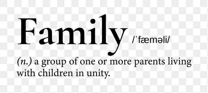 Family png dictionary word sticker, | Free PNG - rawpixel