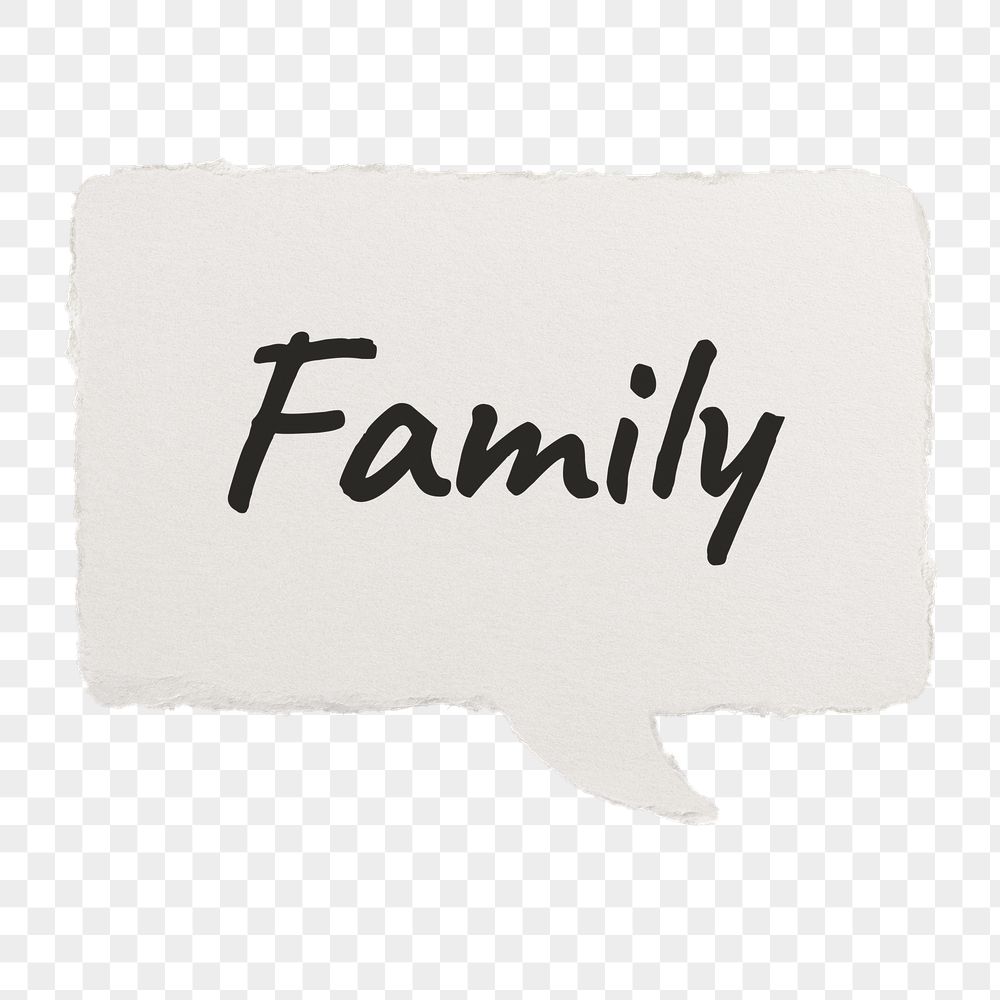 Family png speech bubble sticker, | Free PNG - rawpixel