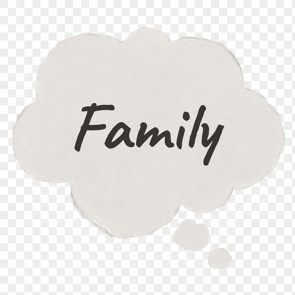 Family png thought bubble sticker, | Free PNG - rawpixel