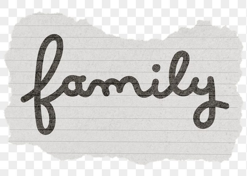 Family png word sticker, ripped | Free PNG - rawpixel