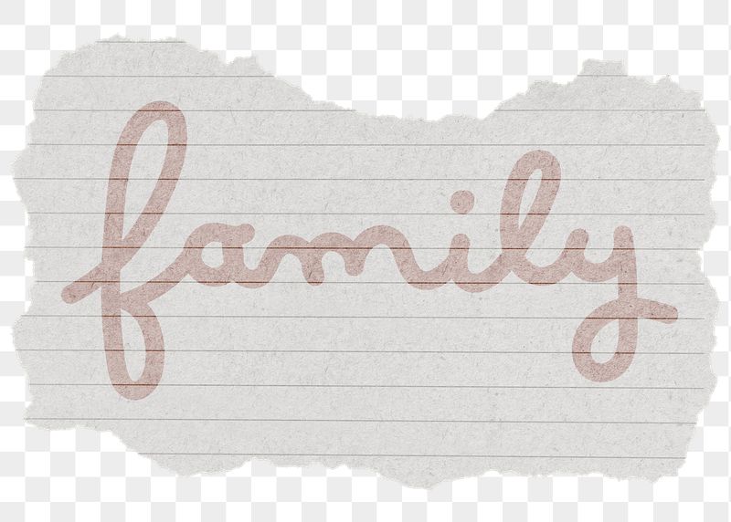 Family png word sticker, ripped | Free PNG - rawpixel