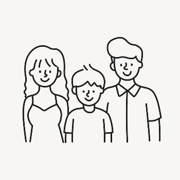 Family portrait doodle clipart, parents | Free Vector Illustration - rawpixel