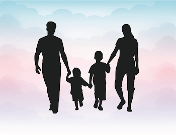 Family silhouette SVG Instant download file for cutting | PNGio