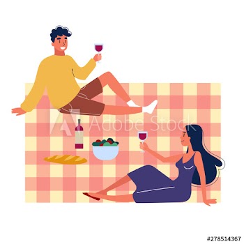 Family spend time outdoor on picnic