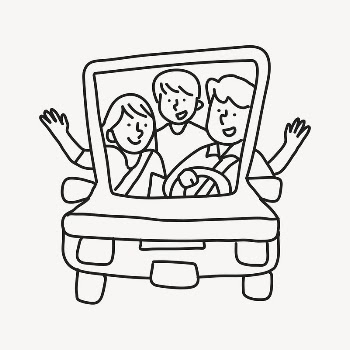 Family traveling hand drawn collage | Free PSD Illustration - rawpixel