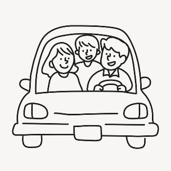 Family traveling hand drawn collage | Free PSD Illustration - rawpixel