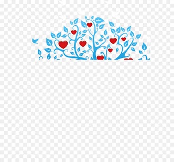Family tree Clip art - Blue heart-shaped tree 