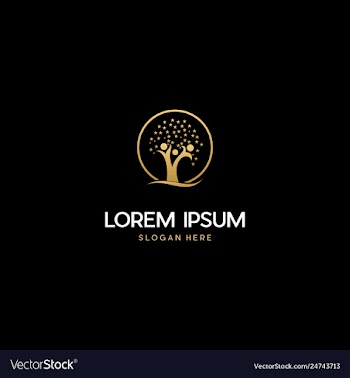 Family tree creative business logo design vector image