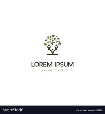Family tree creative business logo design vector image