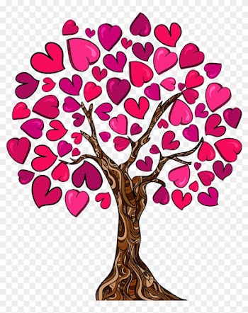 Family Tree Heart Love Clip Art - Clipart Heart Family Tree With Roots