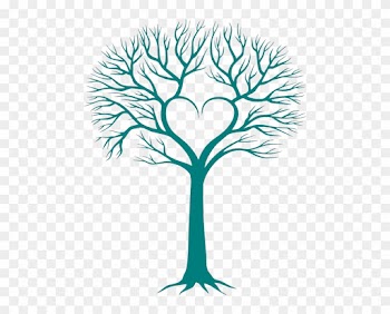 Family Tree With Heart Clip Art - Tree With Heart