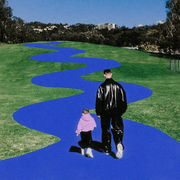 Family Walk in a Vibrant Park