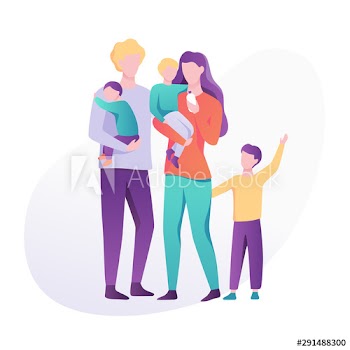 Family walking together