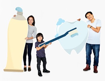Family with good dental care | Free stock psd mockup - 490585