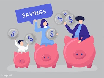 Family with savings and piggy bank icons illu.. | Free stock vector - 455311