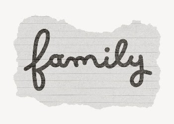 Family word sticker, ripped paper | Free PSD - rawpixel