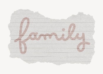 Family word sticker, ripped paper | Free PSD - rawpixel