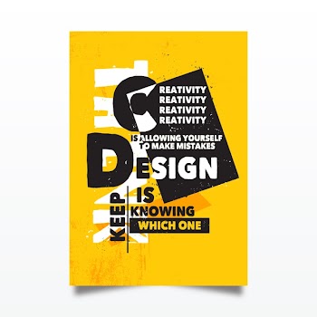 Famous design quotes typographic poster Free Vector