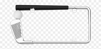 Famous Golf Club Frame Ensign - Cruiser 19509 Golf Club Style Chrome License Plate