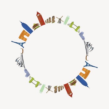 Famous landmarks clipart, abstract illustration. | Free Photo - rawpixel
