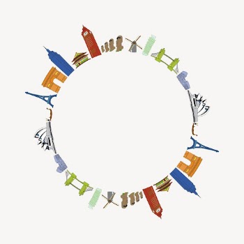 Famous landmarks clipart, abstract illustration | Free PSD - rawpixel
