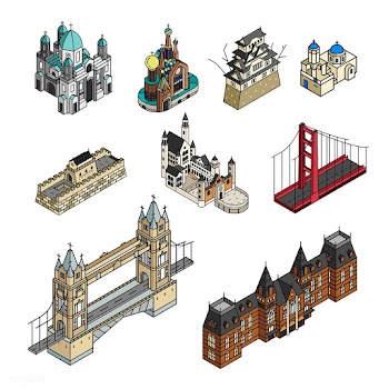 Famous landmarks | Free stock vector - 380623
