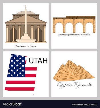 Famous place and monument around the world vector image