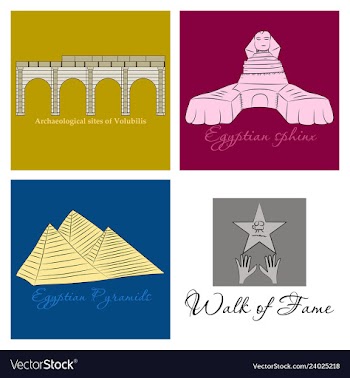 Famous place and monument around the world vector image