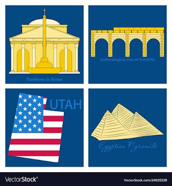 Famous place and monument around the world vector image