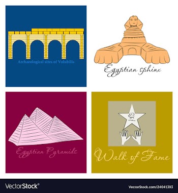 Famous place and monument around the world vector image