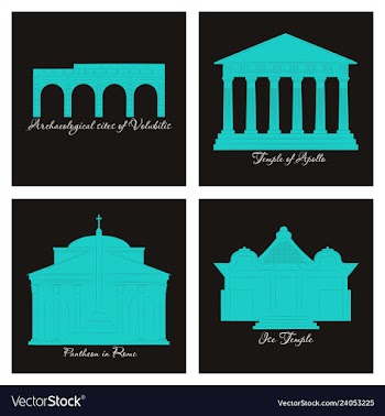 Famous place and monument around the world vector image