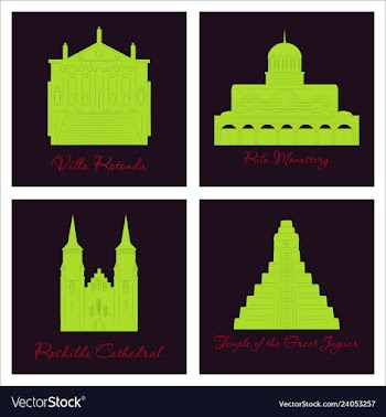 Famous place and monument around the world vector image