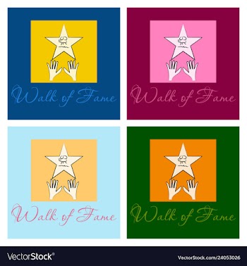 Famous popular talent star representing theatre vector image