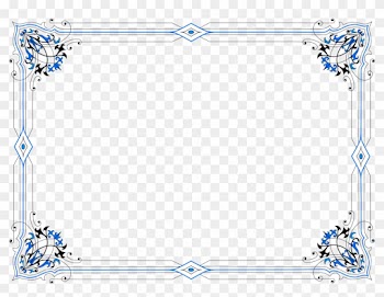 Fancy Blue Border - Blue Border Png