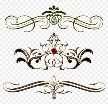 Fancy Gold Page Borders Download - Vintage Pattern Design Png