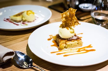 Fancy ice cream dessert 