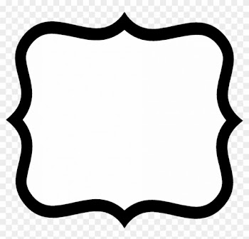 Fancy Sign Cliparts - Black And White Border Shapes