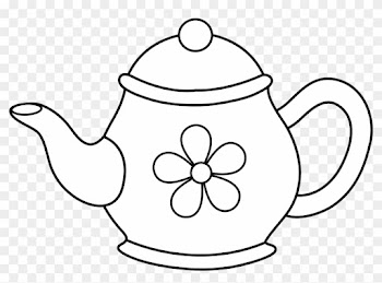 Fancy Teacup Clip Art - Teko Clipart Black And White