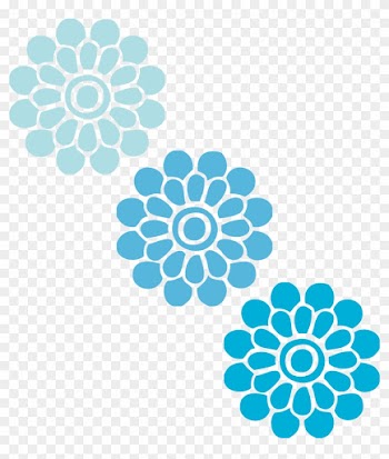 Fancy Wedding Flower Vector Adornment - Blue Flower Vector Png