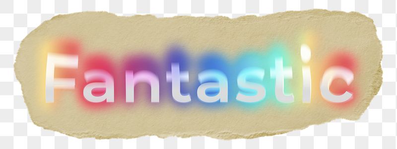 Fantastic png ripped paper word | Free PNG - rawpixel