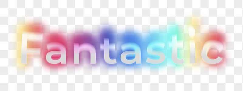 Fantastic png word sticker, neon | Free PNG - rawpixel