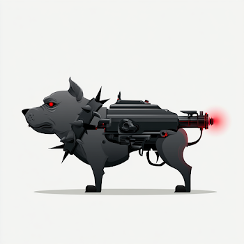 Fantasy Cartoon Gun: Pitbull Design