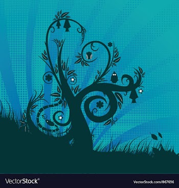 Fantasy floral background vector image